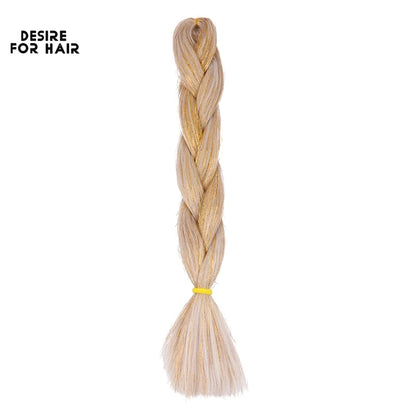 Desire for Hair 24inch Synthetic Braiding Hair Mix Tinsel Bling Bling Red Christmas Color Synthetic Hair Extensions Jumbo Braids