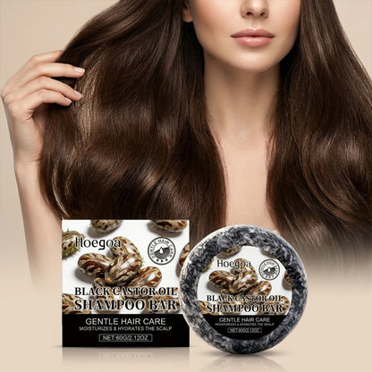 Black Castor Oil Shampoo Bar Natural Hair Care Soap With Jojoba Olive Oil Moisturizing Repair For Dry Damaged Hair Shampoo