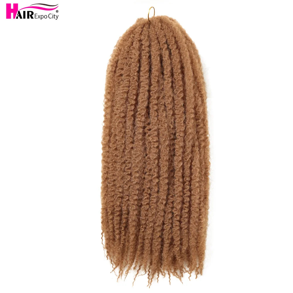 Marley Twist Hair Extensions 18inch Ombre Synthetic Braiding Hair Afro Kinky Curly Crochet Marley Braids Hair Expo City