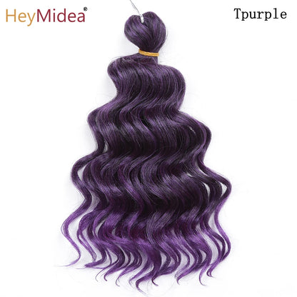 Synthetic Afro Curly Ocean Wave Crochet Hair 10Inches Freetress Water Wave Braiding Hair Crochet Braid Extensions for Women