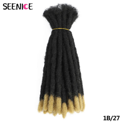 Dreadlocks Crochet Hair Extensions Afro Handmade Crochet Braids Synthetic Crochet Braiding Hair For Women And Men Ombre Brown