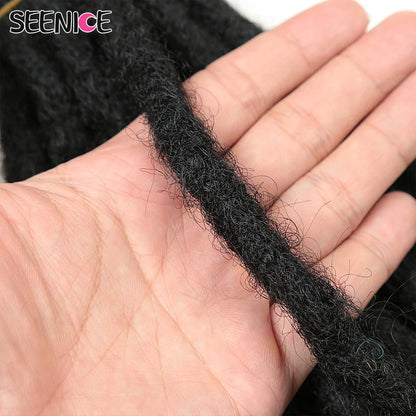 Dreadlocks Crochet Hair Extensions Afro Handmade Crochet Braids Synthetic Crochet Braiding Hair For Women And Men Ombre Brown
