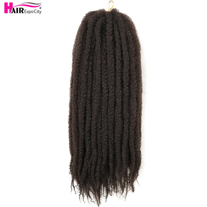 Marley Twist Hair Extensions 18inch Ombre Synthetic Braiding Hair Afro Kinky Curly Crochet Marley Braids Hair Expo City