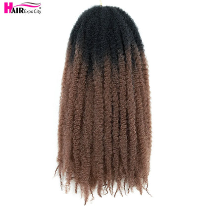 Marley Twist Hair Extensions 18inch Ombre Synthetic Braiding Hair Afro Kinky Curly Crochet Marley Braids Hair Expo City
