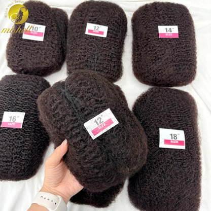 10-18In 30 or 50g/Pack Natural 4C Afro Kinky Curly Bulk Human Hair Extensions No Weft Brazilian Remy Bulk for Locs Braiding Hair