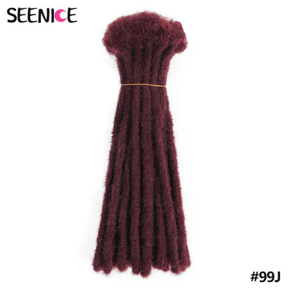 Dreadlocks Crochet Hair Extensions Afro Handmade Crochet Braids Synthetic Crochet Braiding Hair For Women And Men Ombre Brown