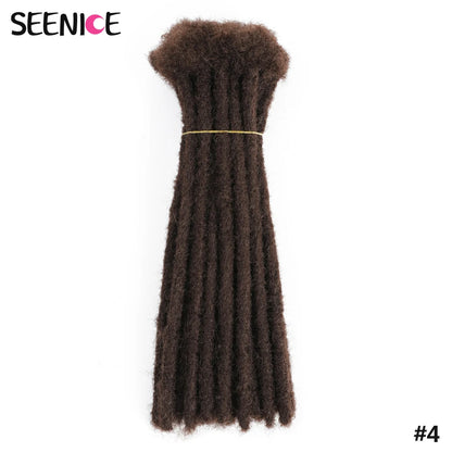 Dreadlocks Crochet Hair Extensions Afro Handmade Crochet Braids Synthetic Crochet Braiding Hair For Women And Men Ombre Brown