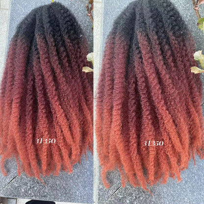 Marley Twist Hair Extensions 18inch Ombre Synthetic Braiding Hair Afro Kinky Curly Crochet Marley Braids Hair Expo City