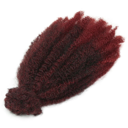 Alibaby 12Inch Synthetic Afro Kinky Twist Marley Crochet Hair Pre-Separated Spring Afro Twist Hair For Butterfly Locs Braids