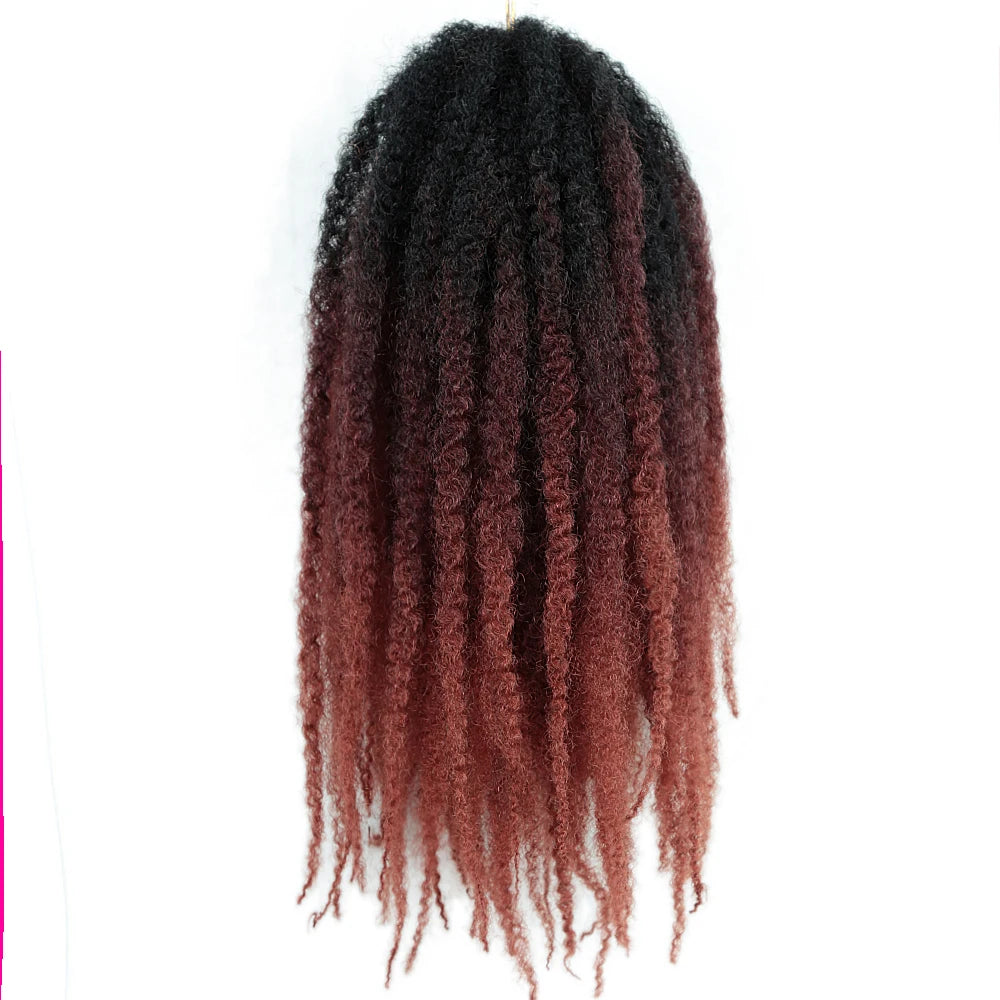 Marley Twist Hair Extensions 18inch Ombre Synthetic Braiding Hair Afro Kinky Curly Crochet Marley Braids Hair Expo City
