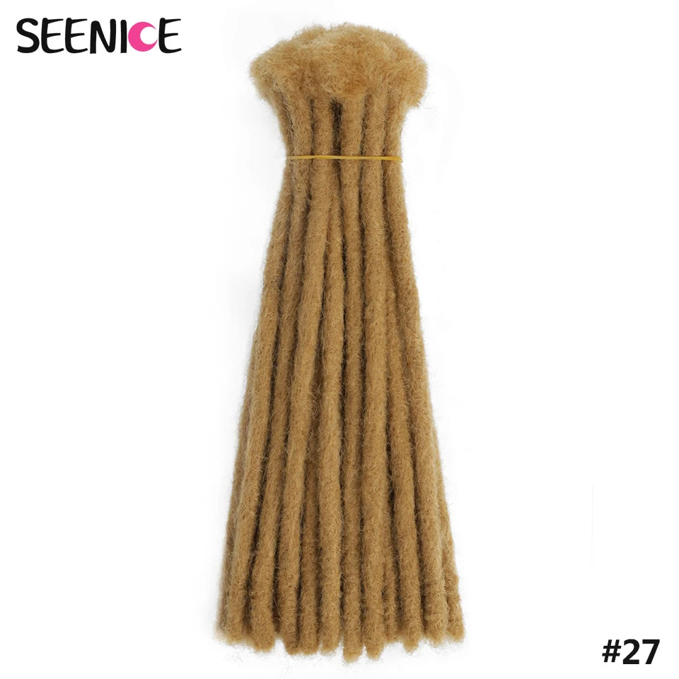 Dreadlocks Crochet Hair Extensions Afro Handmade Crochet Braids Synthetic Crochet Braiding Hair For Women And Men Ombre Brown