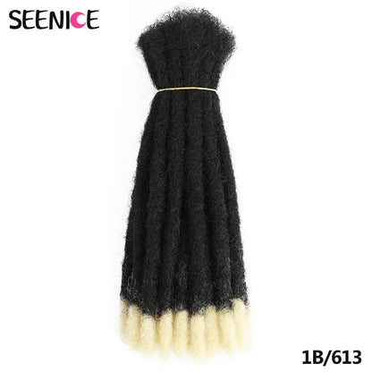 Dreadlocks Crochet Hair Extensions Afro Handmade Crochet Braids Synthetic Crochet Braiding Hair For Women And Men Ombre Brown