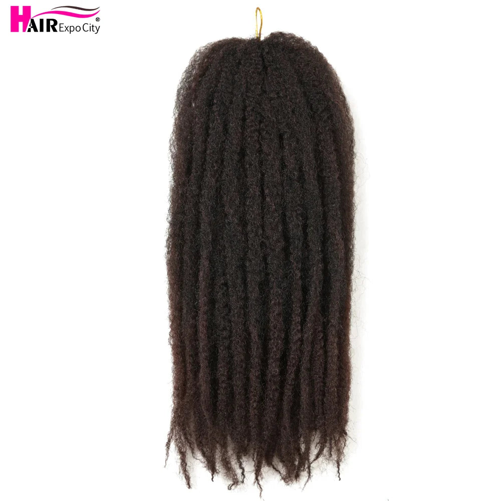 Marley Twist Hair Extensions 18inch Ombre Synthetic Braiding Hair Afro Kinky Curly Crochet Marley Braids Hair Expo City