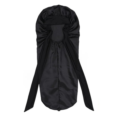 Long Satin Bonnets for Women Silk Bonnet with Soft Elastic Band Sleeping Cap for Braids