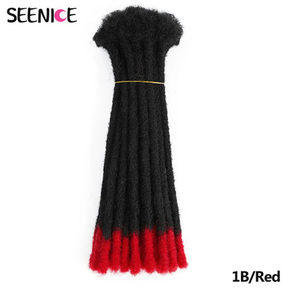 Dreadlocks Crochet Hair Extensions Afro Handmade Crochet Braids Synthetic Crochet Braiding Hair For Women And Men Ombre Brown