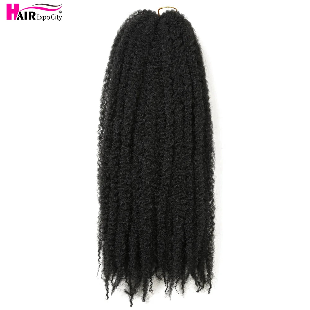 Marley Twist Hair Extensions 18inch Ombre Synthetic Braiding Hair Afro Kinky Curly Crochet Marley Braids Hair Expo City