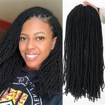 18 Inch Fake Hair Sister Locs Faux Locs Crochet Hair Accessories Synthetic Faux Locs Crochet Hair Extensions For Black Women