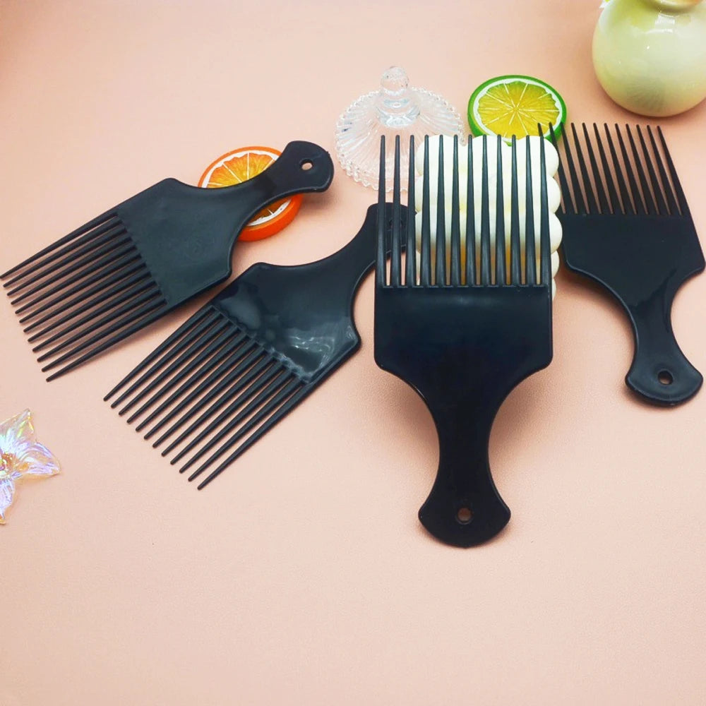 Afro Natural Curly Hair Comb Pick Hair Parting Comb African Braiding Comb Wide Teeth Retro Oil Head Styling Tool For Man Women