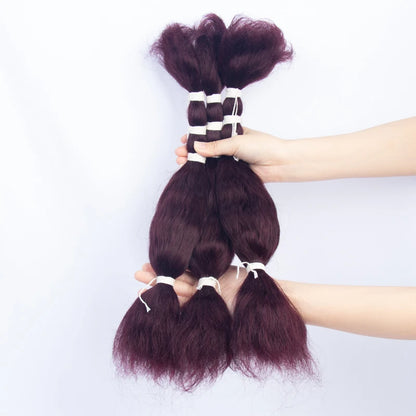 Wet And Wavy Human Hair Braiding Hair Bundles Locks Hair Extensions Microlocs Bulk Human Hair For Braiding Box Crochet Braids