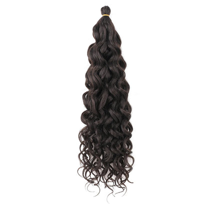 Curly Crochet Hair Extesion Synthetic Hair 18 Inch Hawaii Ocean Wave Braiding Hair Goddess Locs Boho Style Hairpiece For Women