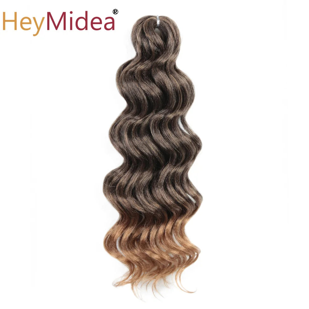 Synthetic Afro Curly Ocean Wave Crochet Hair 10Inches Freetress Water Wave Braiding Hair Crochet Braid Extensions for Women