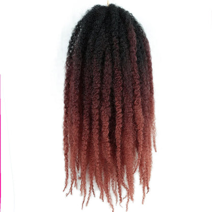 Marley Twist Hair Extensions 18inch Ombre Synthetic Braiding Hair Afro Kinky Curly Crochet Marley Braids Hair Expo City