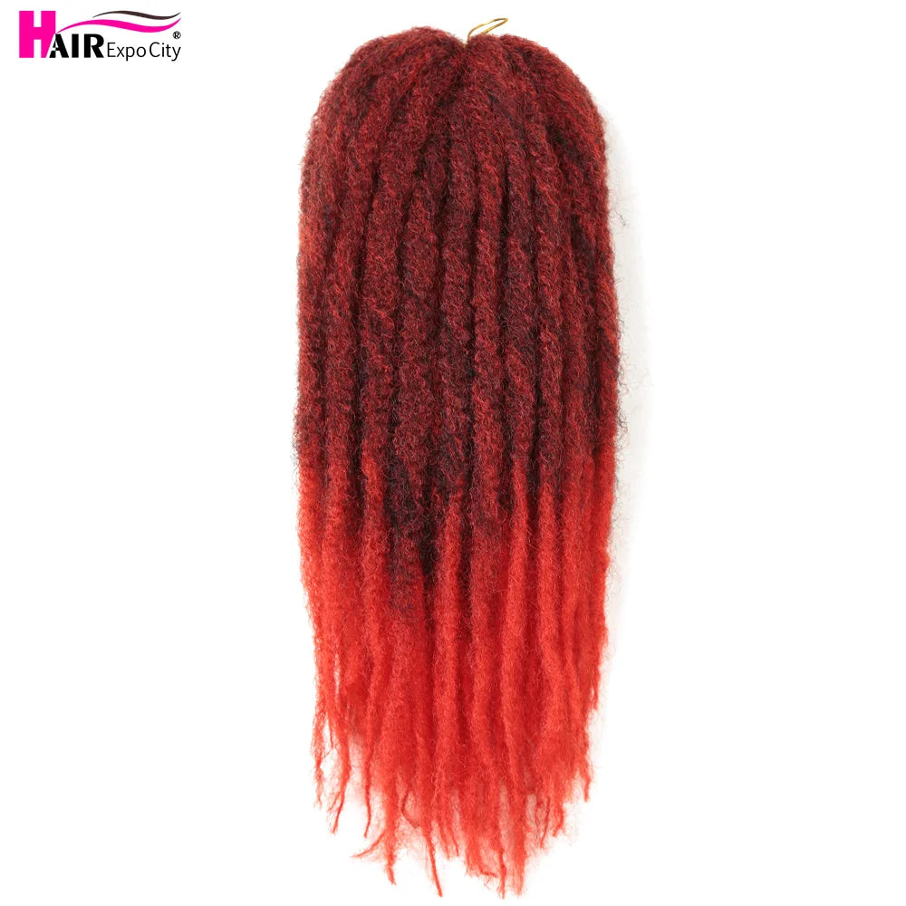 Marley Twist Hair Extensions 18inch Ombre Synthetic Braiding Hair Afro Kinky Curly Crochet Marley Braids Hair Expo City