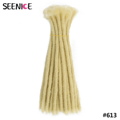 Dreadlocks Crochet Hair Extensions Afro Handmade Crochet Braids Synthetic Crochet Braiding Hair For Women And Men Ombre Brown