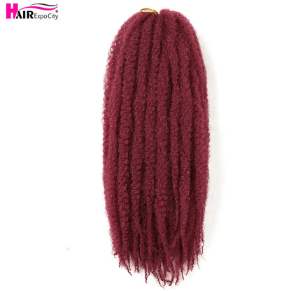 Marley Twist Hair Extensions 18inch Ombre Synthetic Braiding Hair Afro Kinky Curly Crochet Marley Braids Hair Expo City