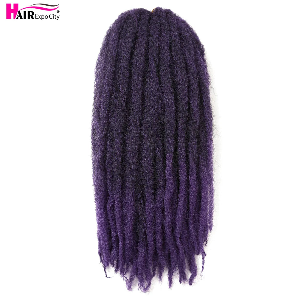 Marley Twist Hair Extensions 18inch Ombre Synthetic Braiding Hair Afro Kinky Curly Crochet Marley Braids Hair Expo City