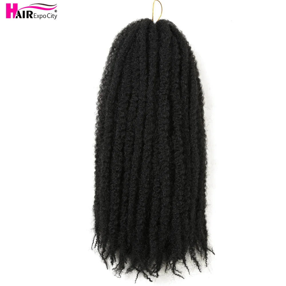 Marley Twist Hair Extensions 18inch Ombre Synthetic Braiding Hair Afro Kinky Curly Crochet Marley Braids Hair Expo City