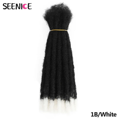 Dreadlocks Crochet Hair Extensions Afro Handmade Crochet Braids Synthetic Crochet Braiding Hair For Women And Men Ombre Brown