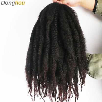 Marley Hair Faux Locs 18inch 100g Afro Kinky Crochet Hair 27 30 33 350 613 Bug 15Colors Ombre Synthetic Cuban Twist Marley Braid