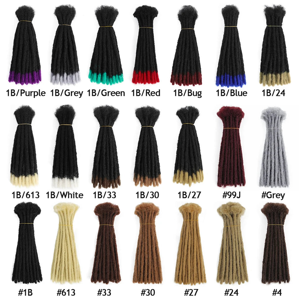Dreadlocks Crochet Hair Extensions Afro Handmade Crochet Braids Synthetic Crochet Braiding Hair For Women And Men Ombre Brown