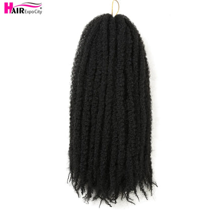 Marley Twist Hair Extensions 18inch Ombre Synthetic Braiding Hair Afro Kinky Curly Crochet Marley Braids Hair Expo City