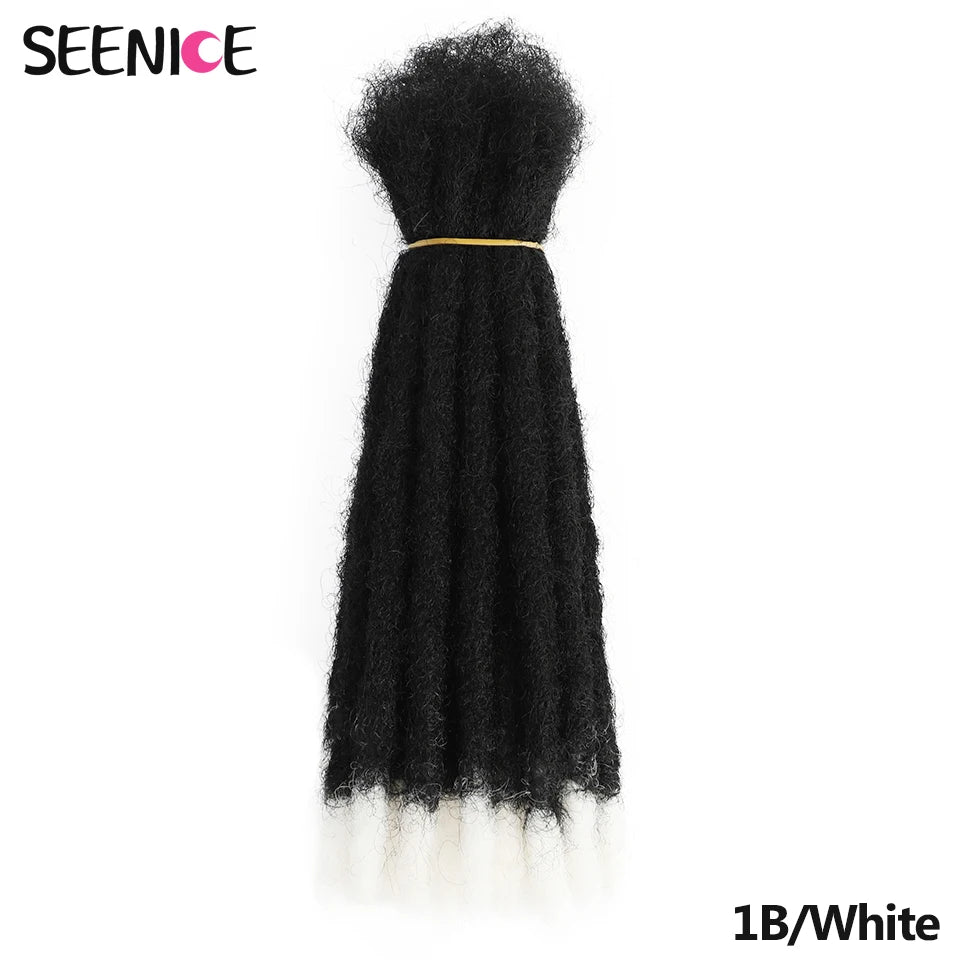 Dreadlocks Crochet Hair Extensions Afro Handmade Crochet Braids Synthetic Crochet Braiding Hair For Women And Men Ombre Brown