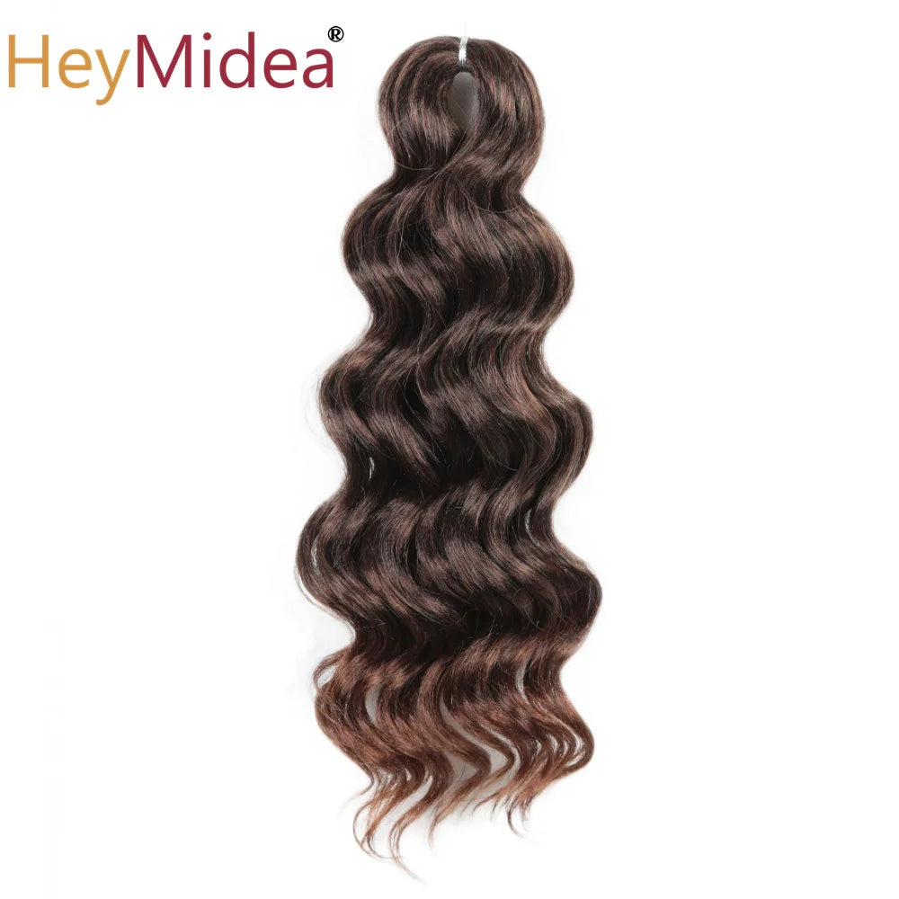 Synthetic Afro Curly Ocean Wave Crochet Hair 10Inches Freetress Water Wave Braiding Hair Crochet Braid Extensions for Women