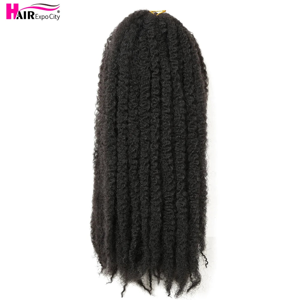 Marley Twist Hair Extensions 18inch Ombre Synthetic Braiding Hair Afro Kinky Curly Crochet Marley Braids Hair Expo City