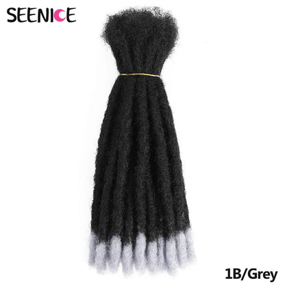 Dreadlocks Crochet Hair Extensions Afro Handmade Crochet Braids Synthetic Crochet Braiding Hair For Women And Men Ombre Brown