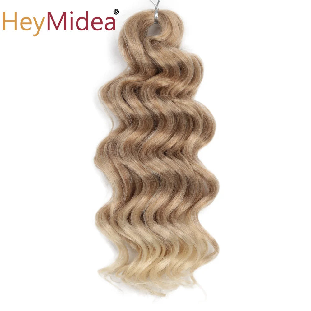 Synthetic Afro Curly Ocean Wave Crochet Hair 10Inches Freetress Water Wave Braiding Hair Crochet Braid Extensions for Women