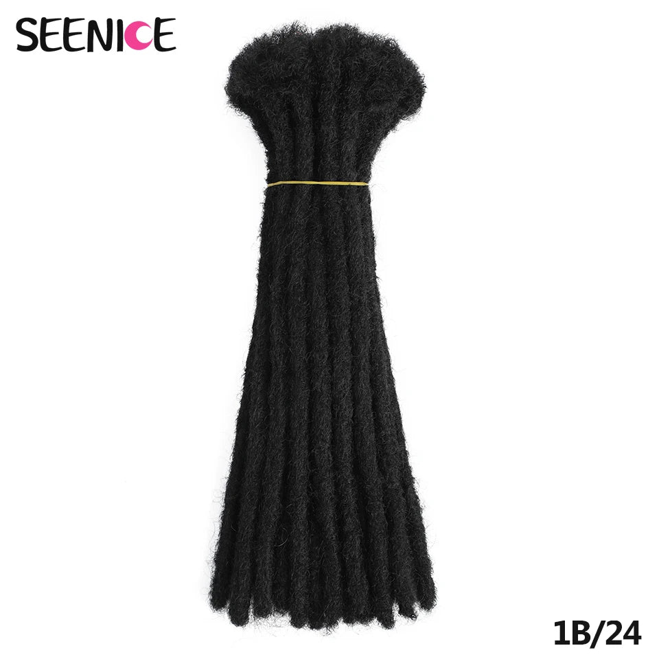 Dreadlocks Crochet Hair Extensions Afro Handmade Crochet Braids Synthetic Crochet Braiding Hair For Women And Men Ombre Brown