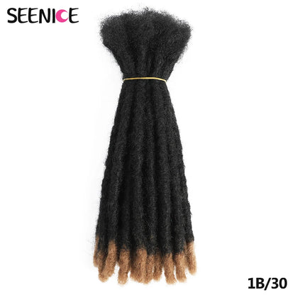 Dreadlocks Crochet Hair Extensions Afro Handmade Crochet Braids Synthetic Crochet Braiding Hair For Women And Men Ombre Brown