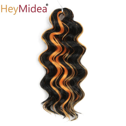 Synthetic Afro Curly Ocean Wave Crochet Hair 10Inches Freetress Water Wave Braiding Hair Crochet Braid Extensions for Women