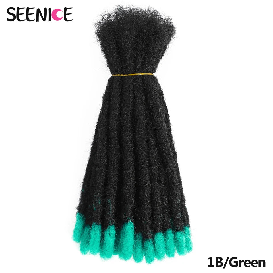 Dreadlocks Crochet Hair Extensions Afro Handmade Crochet Braids Synthetic Crochet Braiding Hair For Women And Men Ombre Brown