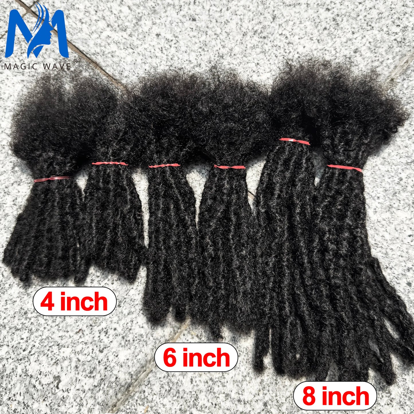 4-8inch 0.6cm Width Interlocking Locs Dreadlock Extensions Full Handmade Permanent Loc Extension Human Hair for Men/Women