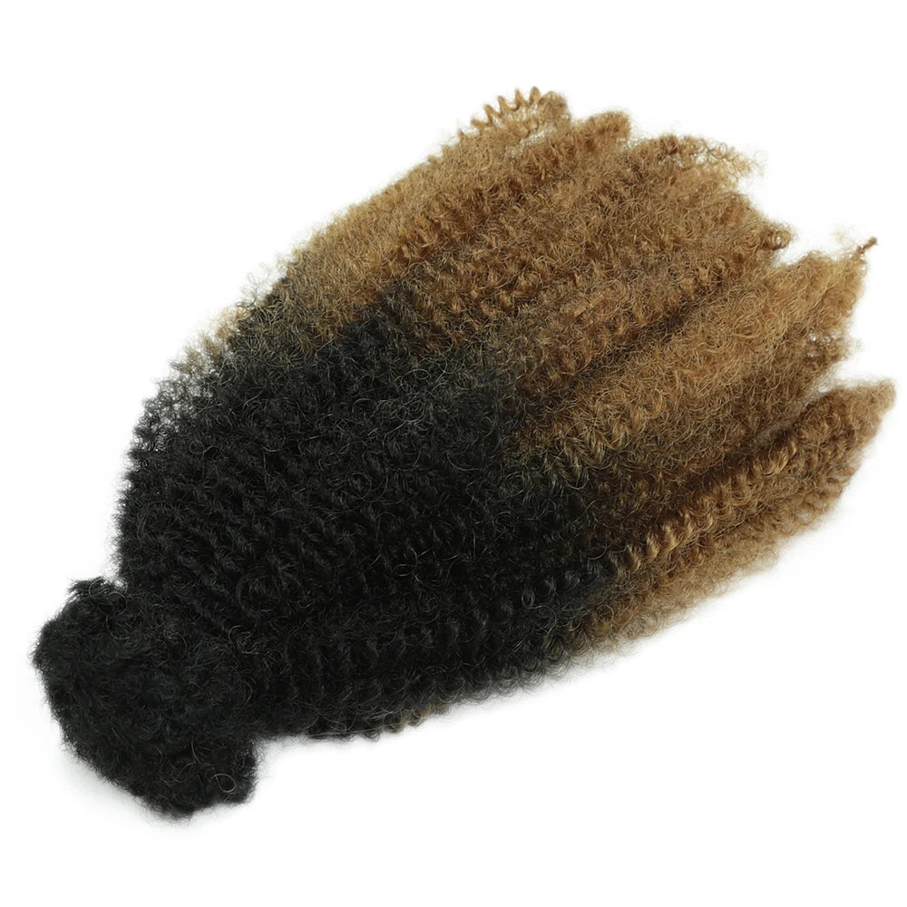 Alibaby 12Inch Synthetic Afro Kinky Twist Marley Crochet Hair Pre-Separated Spring Afro Twist Hair For Butterfly Locs Braids