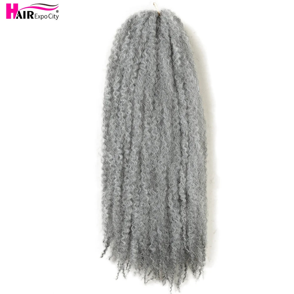 Marley Twist Hair Extensions 18inch Ombre Synthetic Braiding Hair Afro Kinky Curly Crochet Marley Braids Hair Expo City